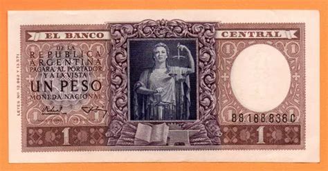 Billete 1 Peso Moneda Nacional Bottero 1915a Año 1956 Mb MercadoLibre