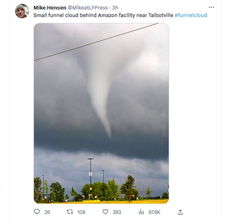 Northern Tornadoes Project On Twitter A Funnel Cloud And Related