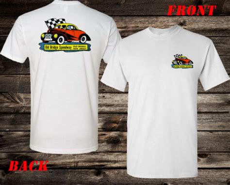 Men S T Shirt White Cotton Hot Rod Drag Race Old Bridge Speedway Nj Nostalgia Ebay