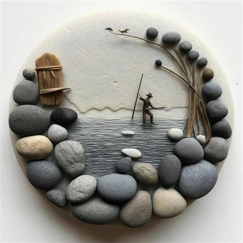 rendier knutselen seni resin rock crafts diy stone art painting