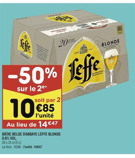 Promo Bière D abbaye Blonde Leffe chez Bi1