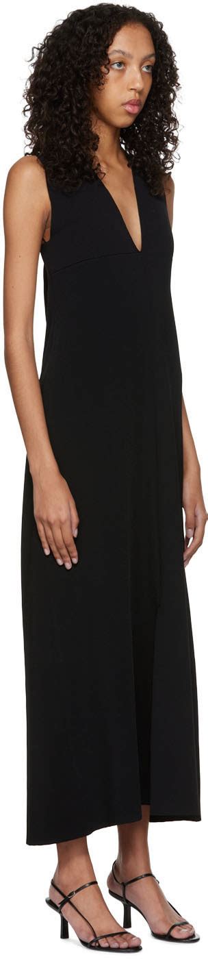 The Row Black Viscose Maxi Dress The Row