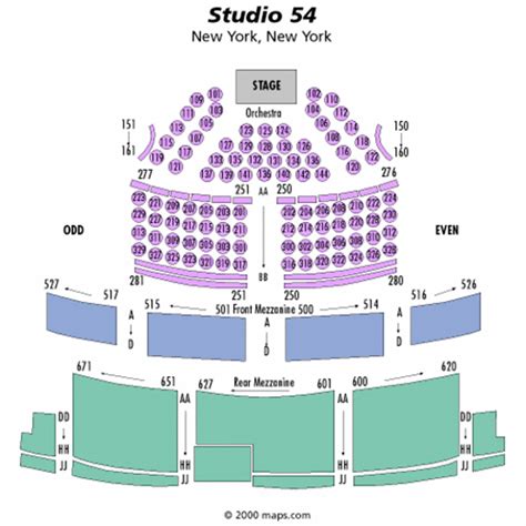 Studio 54 Seating Chart Theatre In New York