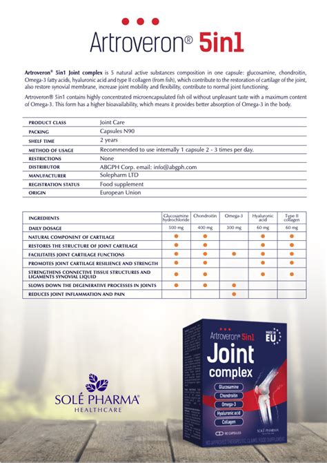 Artroveron 5 in 1 Joint complex - ABG Pharma Philippines