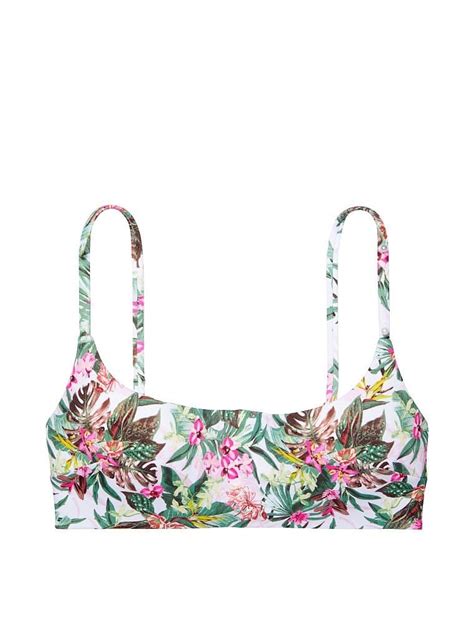 Essential Derin Dekolteli Bikini St Beyaz Canl Palmiyeler Vs Victoria S Secret Swim