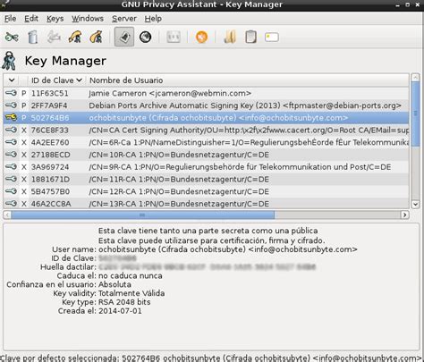 GnuPG: Cifrado de datos en GNU Linux - ochobitshacenunbyte