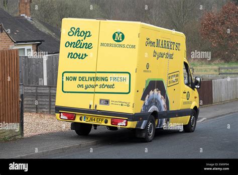Morrisons Supermarket Grocery Delivery Van Stock Photo Alamy