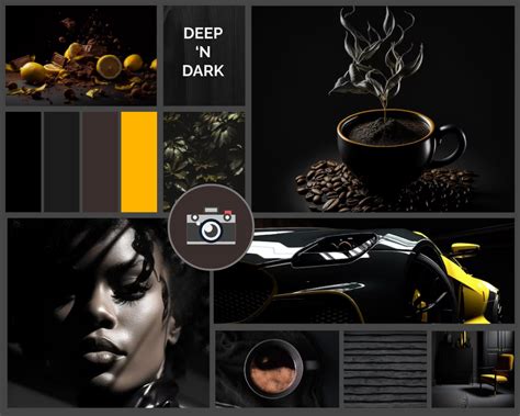 dark mood board template  edit