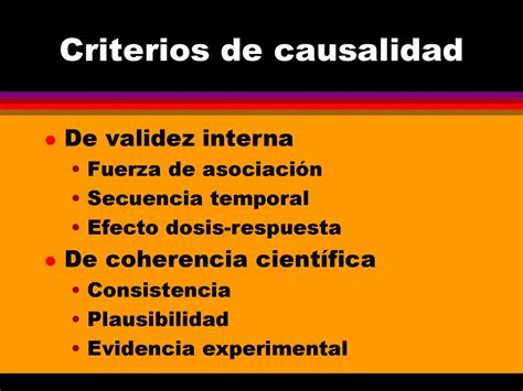 Causalidad en Epidemiología ppt descargar