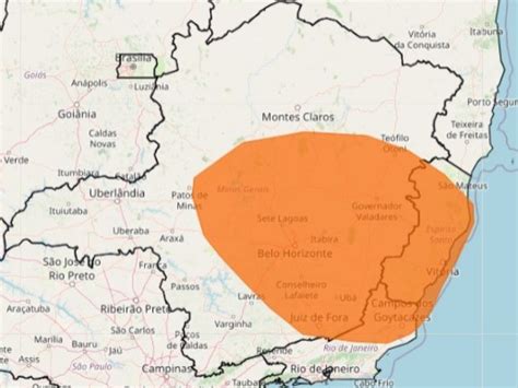 Inmet Alerta Laranja Mg - Inmet emite alerta laranja para 127 cidades do Leste de Minas Gerais | G1