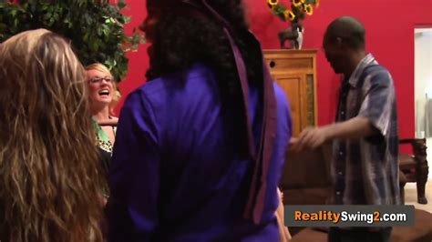 Black Hot Girl Arrives At Her First Swinger Party To Be In The Big Orgy With Lots Of Swinger