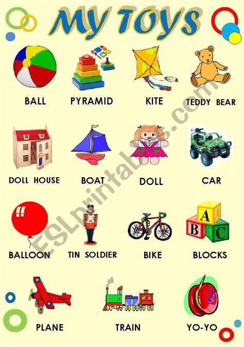 My Toys Classroom Poster For Very Young Learners Esl Worksheet By