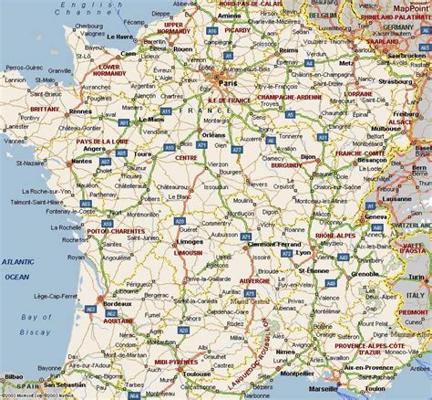 A4 Mapa Francji Mapa A4 Francja Île De France Francja