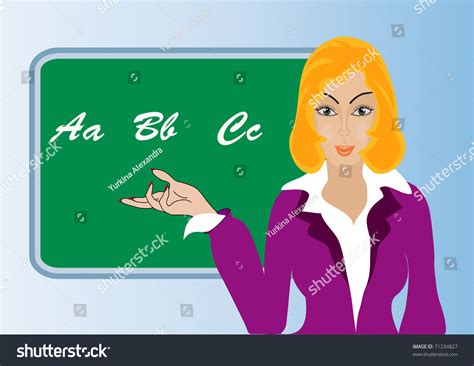 Illustration Making Look Younger Woman Teacher Stock Vector Royalty