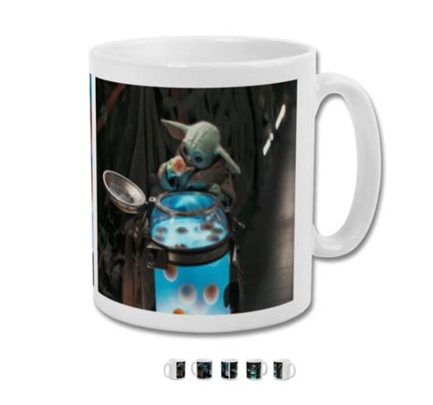 BABY YODA Eating Frog Eggs the Child Cute Funny Coffee Mug Tea Cup ...