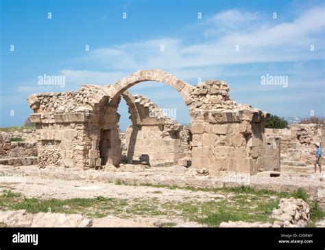 Roman Ruins At Paphos Cyprus Stock Photo Alamy