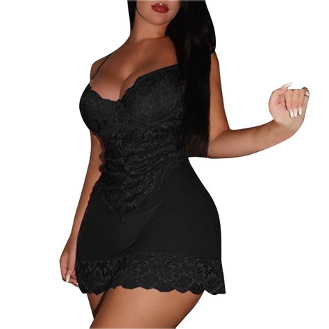 HomeGardon Clearance Women S Plus Size Chemise Floral Lace Lingerie Bodysuit Mesh Babydoll