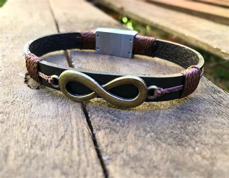 Pulsera De Cuero Y Cierre De Iman Para Hombre Julscreations