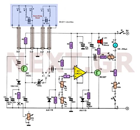 Metal Detector Circuits Schematics Metal Detector Circuit Us