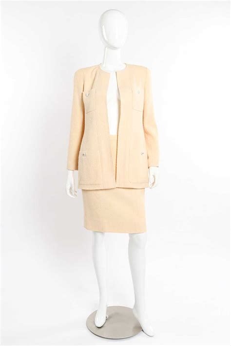 Chanel Bouclé Jacket And Skirt Set Gem
