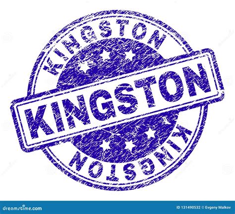 Scratched Textured Kingston Stamp Seal Stock Vector Illustration Of