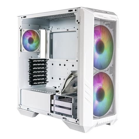 Cooler Master HAF 500 ARGB Mid-Tower E-ATX Case - White |DeviceDeal