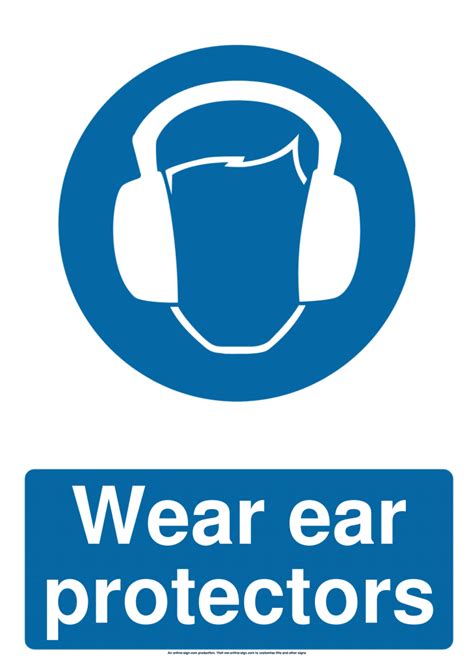 Hearing Protection Signs Poster Template