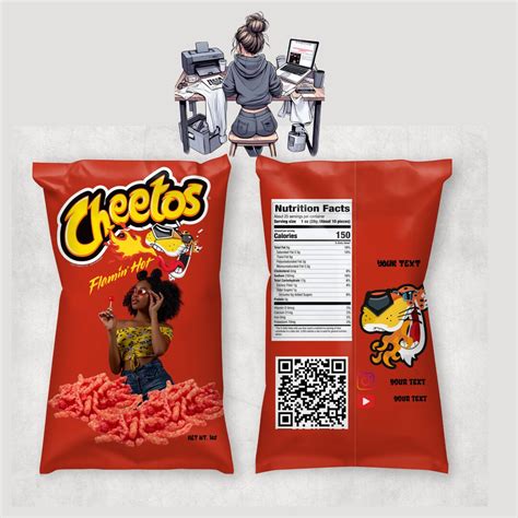 Personalized FLAMIN HOT CHEETOS Chip Bags Custom Chip Bags Birthday Chip Bag Any Event Chip