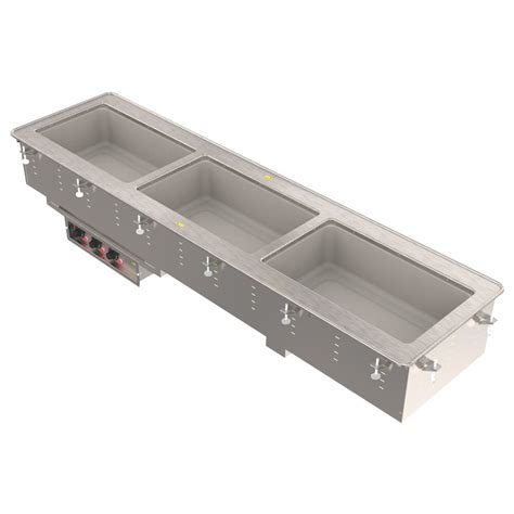 Vollrath 3664630 Modular Drop In Two Compartment Short Side Hot Food Well With Thermostatic