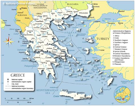 Administrative Map of Greece - Nations Online Project