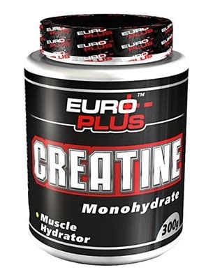 Креатин Euro Plus Creatine Monohydrate для спортсменів, 300 г, банка ...