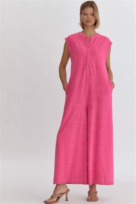 Triple Take Jumpsuit Hot Pink
