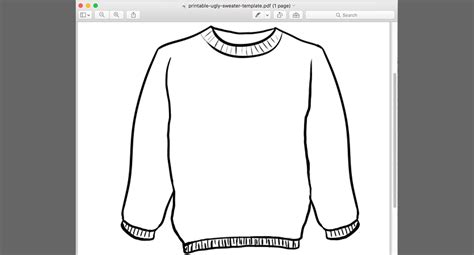 Printable Ugly Sweater Template PDF - Sal Ferrarello