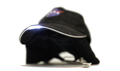 NASA Black cap with light (USB) – Carnarvon Space & Technology Museum