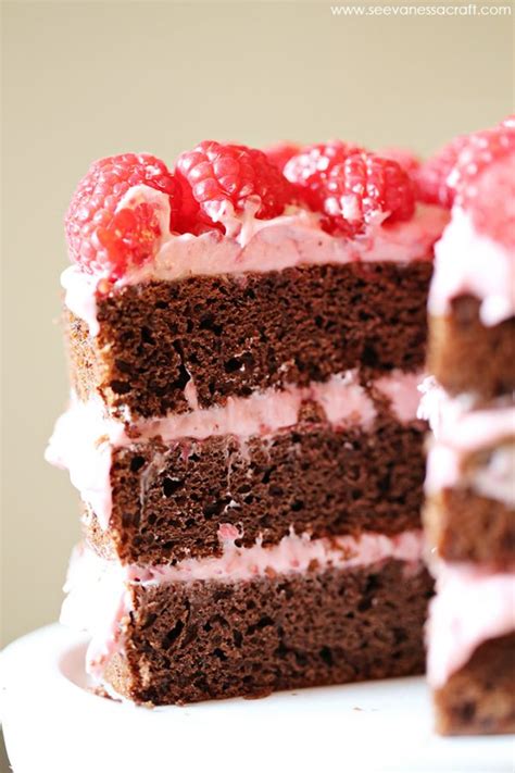 Recipe Naked Chocolate Raspberry Cake See Vanessa Craft
