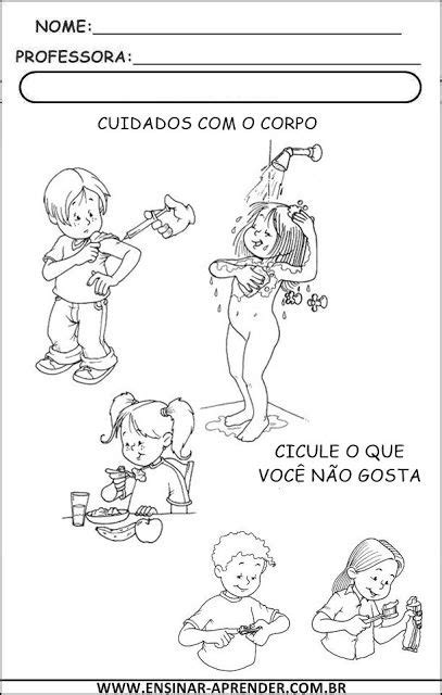 Atividades Cuidados Com O Corpo Educação Infantil - ATIVIDADES ESQUEMA CORPORAL | Cantinho do Educador Infantil ...