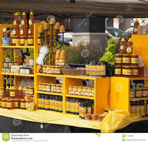 Honey shop, Farmers market display, Honey store