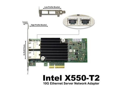 Intel Ethernet Converged Network Adapter X550-T2 Dual-Port 10GBASE-T — RETAIL (3YR-CARE) (X550-T2-RETAIL-3YR-CARE)