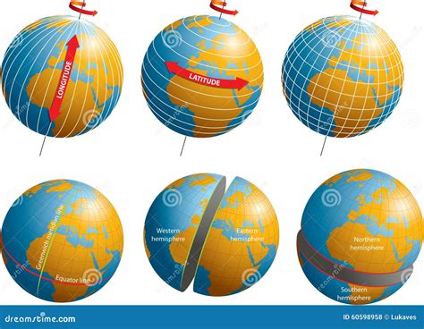 equator latitude  longitude vector illustration equator