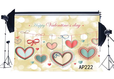 Abphoto Polyester 7x5ft Photography Backdrops Valentines Day Bokeh