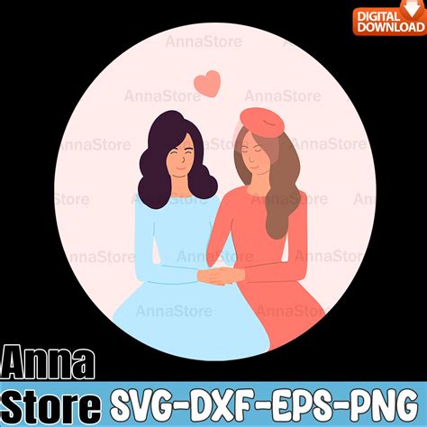 Lesbians Couple Svg Gay Pride Svg LGBT Day Svg Lesbian Svg G Inspire Uplift
