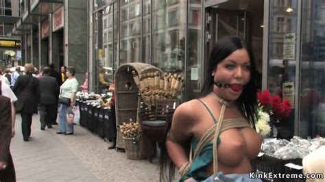 Big Tits Slave Slut In Public Fucking