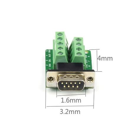 Terminal Serie Db9 Rs232 De 2 Piezas Conector Hembra Módulo De