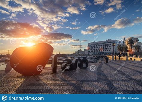 Faro City Big Letters Stock Image Image Of Large Clouds 152180415