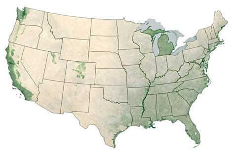 Vegetação Do Estados Unidos - Mapa De Estados Unidos Que Muestra La Vegetación Y Las Zonas Climáticas ...