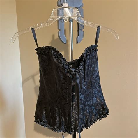 Intimates Sleepwear Womens Lace Up Boned Overbust Corset Bustier Lingerie Bodyshaper Top