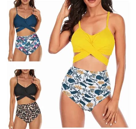 Trajes De Ba O Dos Piezas Mujer Ba Ador Talle Alto Bikini Meses Sin Inter S