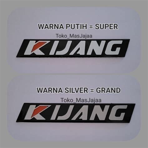 Jual Logo Emblem Tulisan Kijang Emblem Kijang Super Putih Emblem