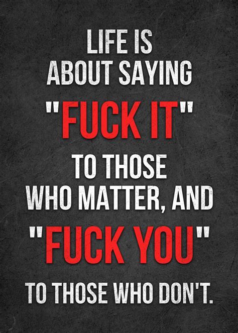 Fuck It Poster Picture Metal Print Paint By HOLOSOMNIA Displate