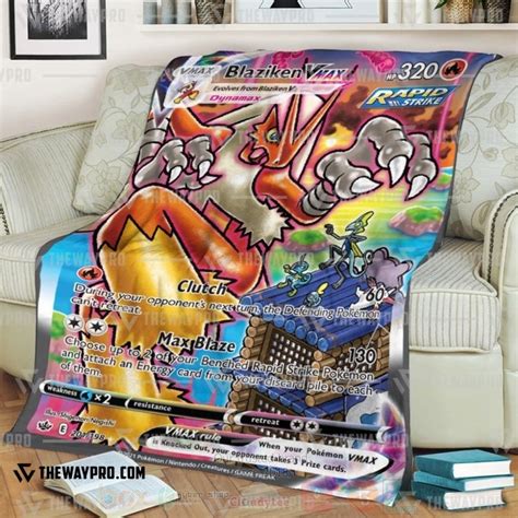 HOT Pokemon Blaziken VMAX Chilling Reign Fleece Blanket Express Your Unique Style With BoxBoxShirt